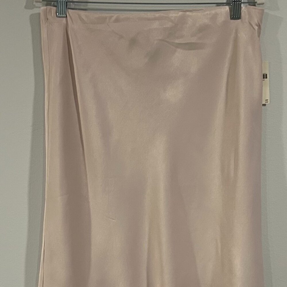Anthropologie The Tilda Knee-Length Slip Skirt Size L in Neutral - Picture 3 of 5